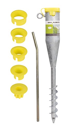 Gah-Alberts 610630 Einschraub-Bodenhülse für Rohre ø 25-65 mm, feuerverzinkt, Gesamtlänge – 560 mm - 