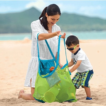 FACILLA® Kinder Aufbewahrungsnetz Aufbewahrung Netz Tasche für Sandspielzeug Strand Mode