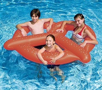 Aufblasbare Brezel 140*120 cm – Luftmatratze – Badeinsel – Schwimmring – Schwimmreifen – Braun - 