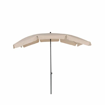 greemotion Sonnenschirm mit UV-Schutz – Balkonschirm in Beige-Grau – Gartenschirm knickbar – Terrassenschirm rechteckig – Outdoor-Schirm für Balkon, Terrasse & Garten - 
