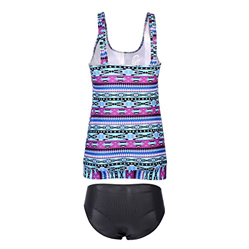 ASSKDAN Damen Elegant Farbdruck Top + Slip Tankinis ...