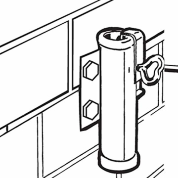 Videx-Sonnenschirmhalter für die Wand, weiß, Ø 25mm - 