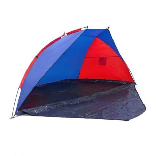Relaxdays Strandmuschel verschließbar, HxBxT: 120 x 270 x 120 cm, mit ...