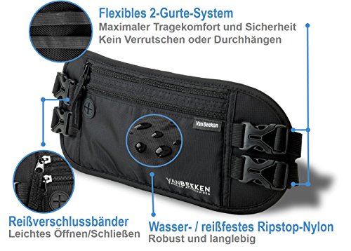 Wasserdichte Bauchtasche – Mit Reflektorstreifen – Verstellbarer Gurt – Für Sport & Reisen