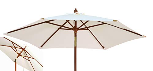 Großer Sonnenschirm „Sunshine“ ø 240cm ( 2,4 Meter ) Weißer Strand