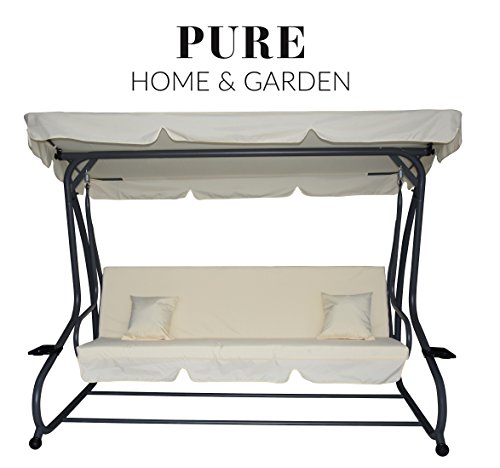 Pure Home & Garden 4Sitzer XXL Hollywoodschaukel mit Liegefunktion