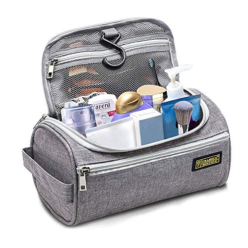 Kulturbeutel, mixigoo Kulturtasche zum Aufhängen für Damen & Herren, Große Kosmetiktasche Waschtasche Reise Wasserdicht Waschbeutel (Grau) Kulturbeutel, mixigoo Kulturtasche zum Aufhängen für Damen & Herren, Große Kosmetiktasche Waschtasche Reise Wasserdicht Waschbeutel (Grau)