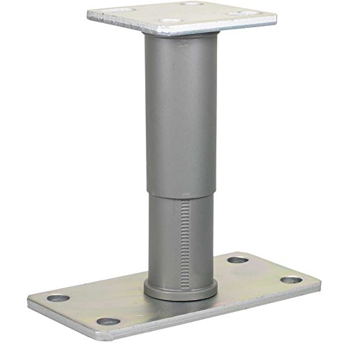 6er Set Stützenfuß Pfostenträger verstellbar mit Platte und verdecktem