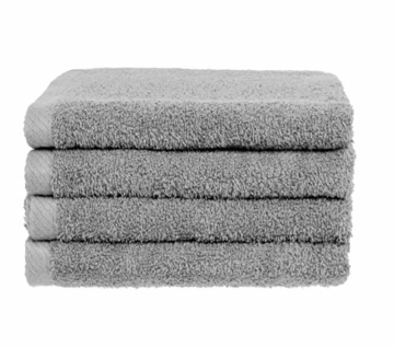 4er Pack Frottier Handtücher Set 50x100 cm 100% Baumwolle, 4X Handtuch Grau - 2
