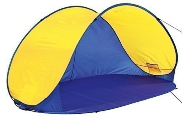 4Uniq Pop Up Zelt - Strandmuschel Campingzelt blau/gelb 18631-003 - 1