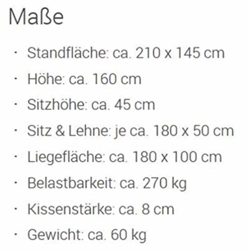 Angerer 441200/208/21 Elegance Joy Hollywoodschaukel Joy, Grau, 3-Sitzer - 7
