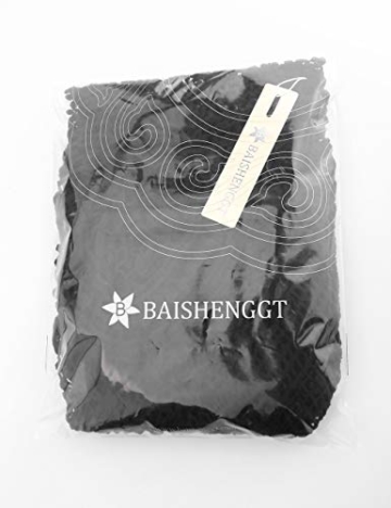 BAISHENGGT Damen Boho Rückenfrei Spitze Bikini Cover Up Strandkleid Sommerkleid Schwarz One Size passt S-M - 4