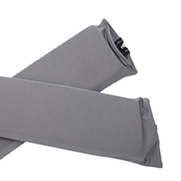 Büro- und Gaming-Stuhl-Armlehnenbezug, Schreibtischstuhl-Armpolster, Armlehnenpolster, Stuhl-Arm-Bezug, Anti-Rutsch-Kissen abnehmbar, Ellbogenstützkissen für Ellbogenentlastung, 55 x 9 cm grau - 2