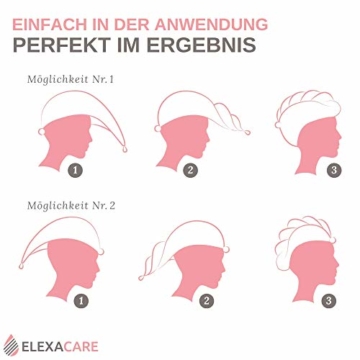 ELEXACARE Haarturban, Turban Handtuch mit Knopf (2 Stück anthrazit), Mikrofaser Handtuch für Kopf und Lange Haare - 6