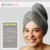 ELEXACARE Haarturban, Turban Handtuch mit Knopf (2 Stück anthrazit), Mikrofaser Handtuch für Kopf und Lange Haare - 7