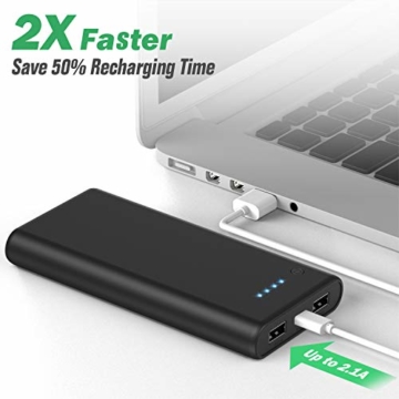 Feob Powerbank - Neuester Intelligent Steuerung-IC Externer Akku 24800mAh Ultra-Hohe Kapazität Power Bank Power Pack Schnellladung Ladegerät Akku Pack für iPhone, iPad, Samsung Galaxy und mehr - 3