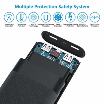 FOXONU 26800mAh Powerbank, Externer Akku Mit LED Digital Display Power Bank, Hohe Kapazität mit 2 Eingänge und 2 USB Ausgänge für Handy, iPhone, iPad, Samsung Galaxy und Tablet - 6