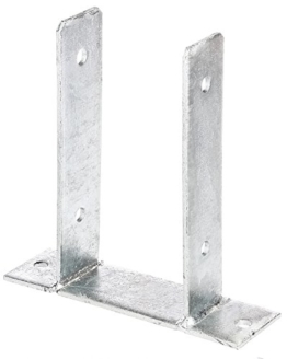 GAH-Alberts 212810 U-Pfostenträger, zum Aufschrauben - feuerverzinkt, lichte Breite: 101 mm - 1