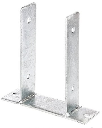 GAH-Alberts 212810 U-Pfostenträger, zum Aufschrauben - feuerverzinkt, lichte Breite: 101 mm - 1
