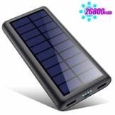 HETP Solar Powerbank 26800mAh, 【2020 Neuestes Solarladegerät 】 Externer Akku Tragbares Ladegerät Akkupack mit 2 Ausgängen Hohe Kapazitat Power Bank Backup Kompatibel mit Smartphones, Tablets und mehr - 1