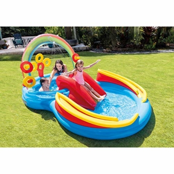 Intex Rainbow Ring Play Center - Kinder Aufstellpool - Planschbecken - 297 x 193 x 135 cm -  Für 3+ Jahre - 2