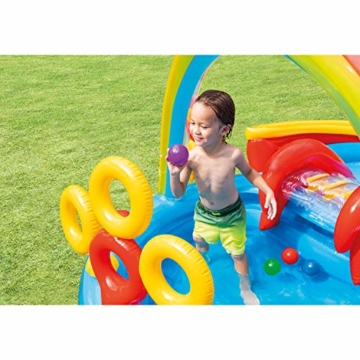 Intex Rainbow Ring Play Center - Kinder Aufstellpool - Planschbecken - 297 x 193 x 135 cm -  Für 3+ Jahre - 4