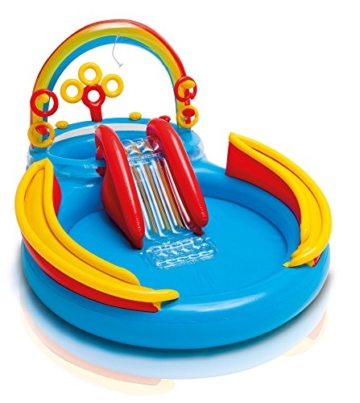 Intex Rainbow Ring Play Center - Kinder Aufstellpool - Planschbecken - 297 x 193 x 135 cm -  Für 3+ Jahre - 8
