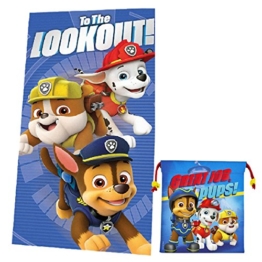 Kids Licensing – pw16305 m – Set Strandtuch – Sporttasche – Paw Patrol - 1