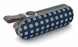 Knirps Taschenschirm X1 Dots – Der kleinste Regenschirm von Knirps – Leicht und sturmfest – Navy Dot - 1
