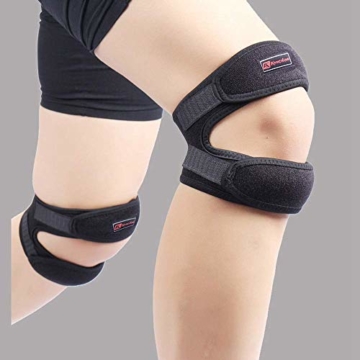 Kyncilor Patella Belt 1 Paar Knieschützer, Ellbogenschützer, Handgelenkschützer, Handflächenauflagen, Armpolster, Gürtelanzüge, Sportschutzausrüstung für Männer, volle Ausrüstung, Fahrtauglichkeit - 2