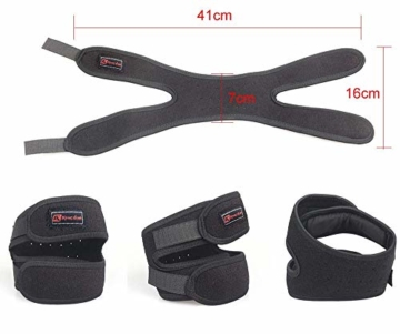 Kyncilor Patella Belt 1 Paar Knieschützer, Ellbogenschützer, Handgelenkschützer, Handflächenauflagen, Armpolster, Gürtelanzüge, Sportschutzausrüstung für Männer, volle Ausrüstung, Fahrtauglichkeit - 7