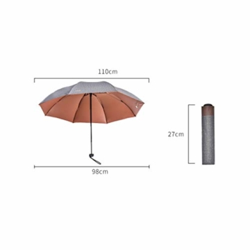 L@LILI Doppel-Sonnenschirm mit doppeltem Sonnenschirm für Regenschirm und Retro Business Schirm,B - 3