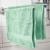 Lumaland Premium 4er Set Handtücher 50 x 100 cm aus 100% Baumwolle 500 g/m² mit Aufhänger eisblau - 3