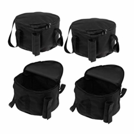 MagiDeal 4 x Schwarz Regenschirm Schirmständer Sonnenschirmständer Balkonschirmständer, Schwarz - 1