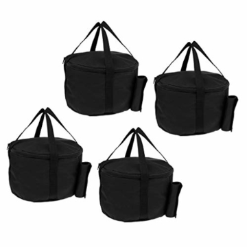 MagiDeal 4 x Schwarz Regenschirm Schirmständer Sonnenschirmständer Balkonschirmständer, Schwarz - 5