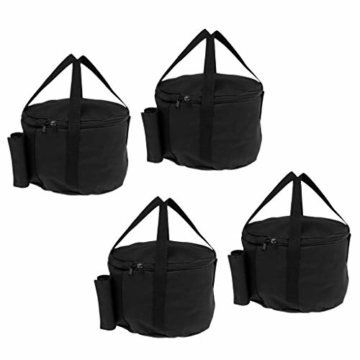 MagiDeal 4 x Schwarz Regenschirm Schirmständer Sonnenschirmständer Balkonschirmständer, Schwarz - 7