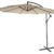 Mendler Ampelschirm Acerra, Sonnenschirm Sonnenschutz, Ø 3m neigbar, Polyester/Stahl 11kg ~ Creme ohne Ständer - 3