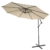 Mendler Ampelschirm Acerra, Sonnenschirm Sonnenschutz, Ø 3m neigbar, Polyester/Stahl 11kg ~ Creme ohne Ständer - 8