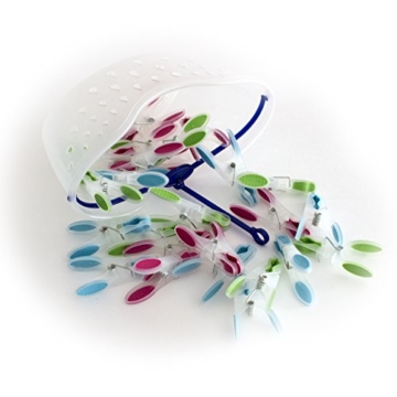 MSV Wäscheklammer Korb Set 24 Stck. mit Soft Grip perfekt zum Einhängen an den Wäscheständer oder die Wäscheleine - 6