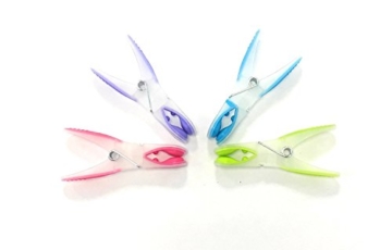 MSV Wäscheklammern Wäscheklammer Set mit Soft-Grip - UV beständig - farblich sortiert - 12 Stück - 2