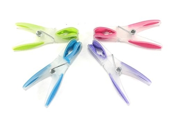 MSV Wäscheklammern Wäscheklammer Set mit Soft-Grip - UV beständig - farblich sortiert - 12 Stück - 3