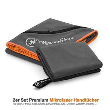 NirvanaShape ® Mikrofaser Handtücher | saugfähig, leicht, schnelltrocknend | Badehandtücher, Reisehandtücher, Sporthandtücher | Ideal für Reisen, Fitness, Yoga, Sauna - 8