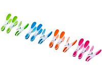 PEARL Wäscheklammern Sets: Extra starke Wäscheklammern mit Soft-Grip, 100 Stück, in 4 Farben (Wäscheklammern ohne Druckstellen) - 4