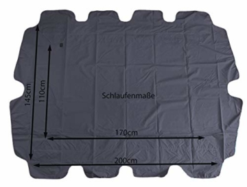 QUICK STAR Ersatzdach Gartenschaukel Universal PASSEND von 110x170cm bis 145x200cm Hollywoodschaukel 3 Sitzer UV 50 Ersatz Bezug Sonnendach Schaukel Grau - 3