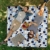 Relaxdays Picknickdecke XXL, 200 x 200 cm, wärmeisoliert, Faltbare Stranddecke, wasserdicht, mit Tragegriff, blau-beige - 2