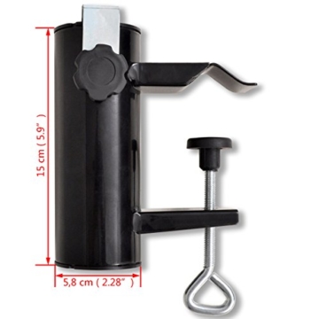 Schirmhalter Stahl Angelrutenhalter schwarz - 6