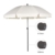 Sekey® Sonnenschirm 200 cm Marktschirm Gartenschirm Terrassenschirm Creme Rund Sonnenschutz UV25+ - 2