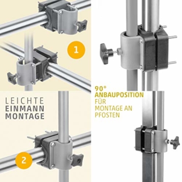 Sonnenschirmhalter Balkongeländer - Sunnyboy, der Kleine - Platzsparender Balkon Schirmhalter für Sonnenschirme mit Schirmstock Ø bis 25mm - Made in Germany - 5