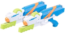 Speeron Wasserspritzpistole: 2er-Set XL-Kinder-Wasserpistolen mit extra-großem Wassertank, 850 ml (Spritzpistole Kinder) - 1