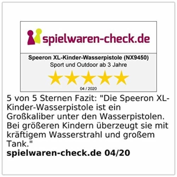 Speeron Wasserspritzpistole: 2er-Set XL-Kinder-Wasserpistolen mit extra-großem Wassertank, 850 ml (Spritzpistole Kinder) - 6